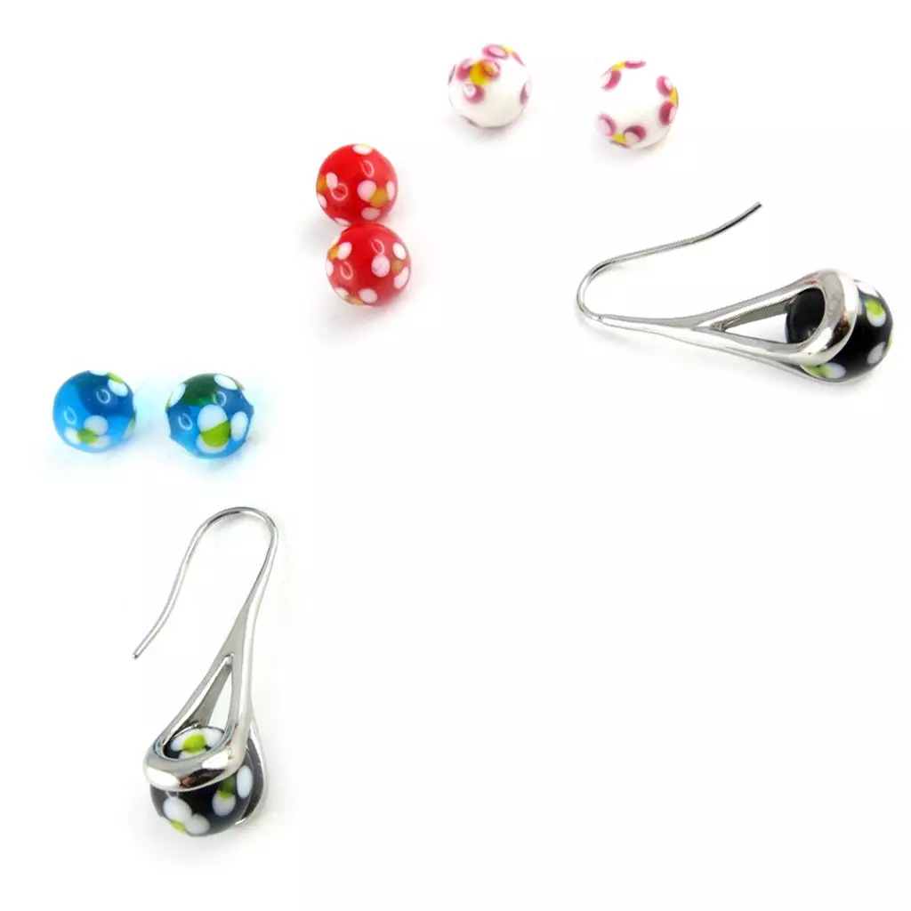 Les Trésors De Lily Boucles Acier 'Calypso' Tutti Frutti [L1921]
