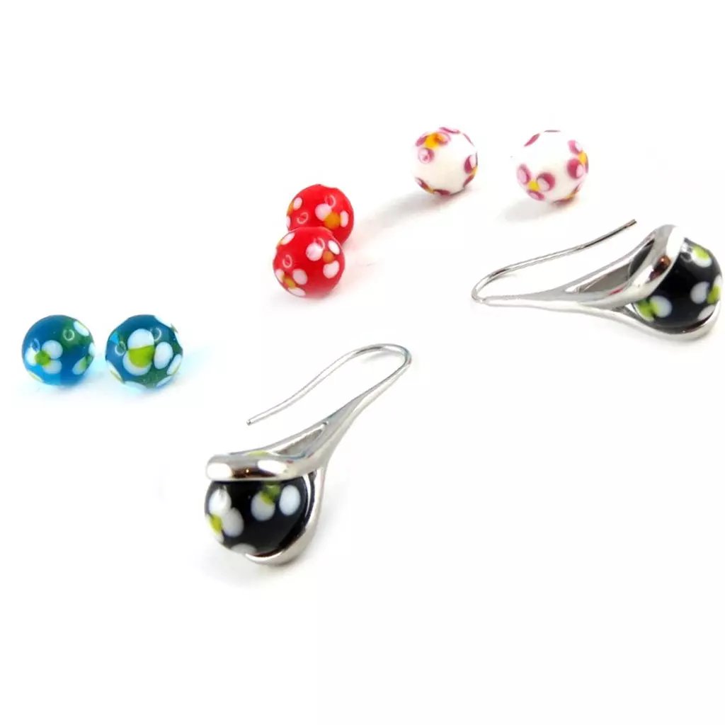 Les Trésors De Lily Boucles Acier 'Calypso' Tutti Frutti [L1921]