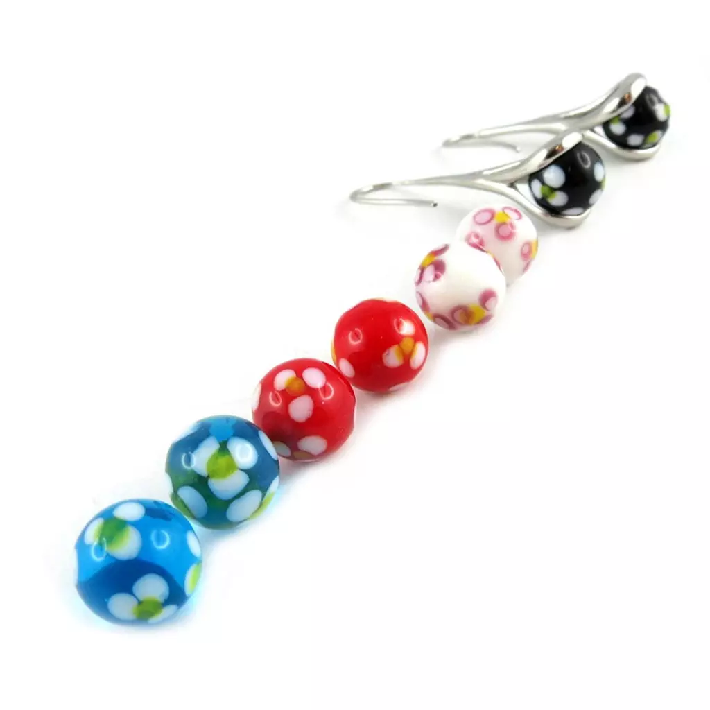 Les Trésors De Lily Boucles Acier 'Calypso' Tutti Frutti [L1921]