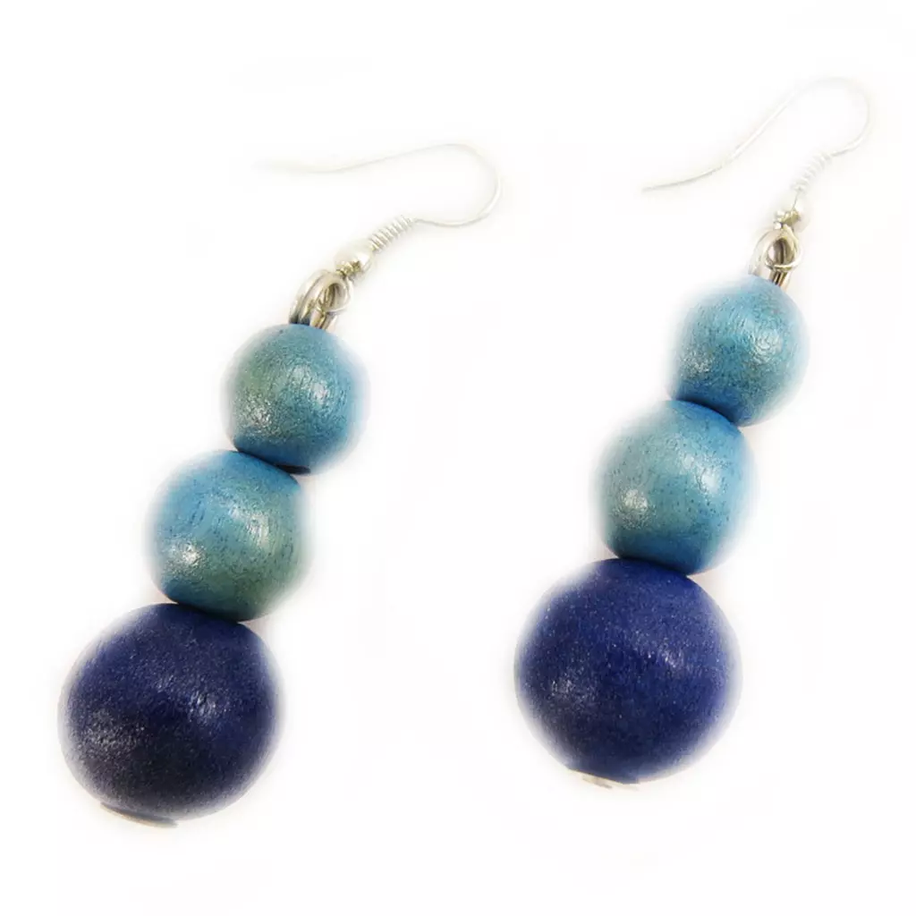 les trésors de lily Boucles 'Amazonia' bois bleu [L5189]