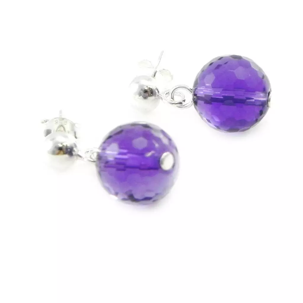 Les Trésors De Lily Boucles Argent 'Heaven' Améthyste [I9032]
