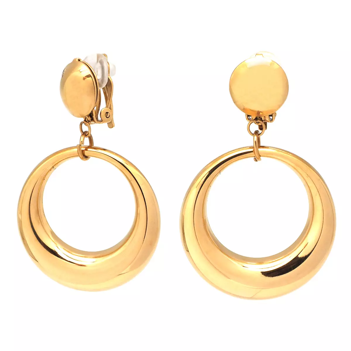 les trésors de lily Boucles créateur acier 'Cléopatra' doré 50x35 mm [Q5088]