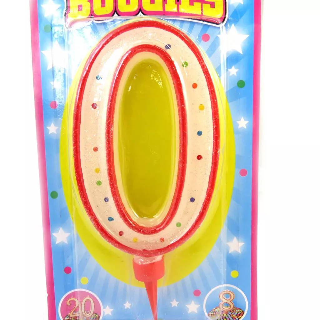 Les Trésors De Lily Bougie Géante '0' 16 Cm (couleur Selon Arrivage) [M5168]