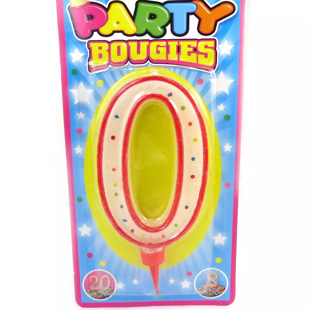 Les Trésors De Lily Bougie Géante '0' 16 Cm (couleur Selon Arrivage) [M5168]