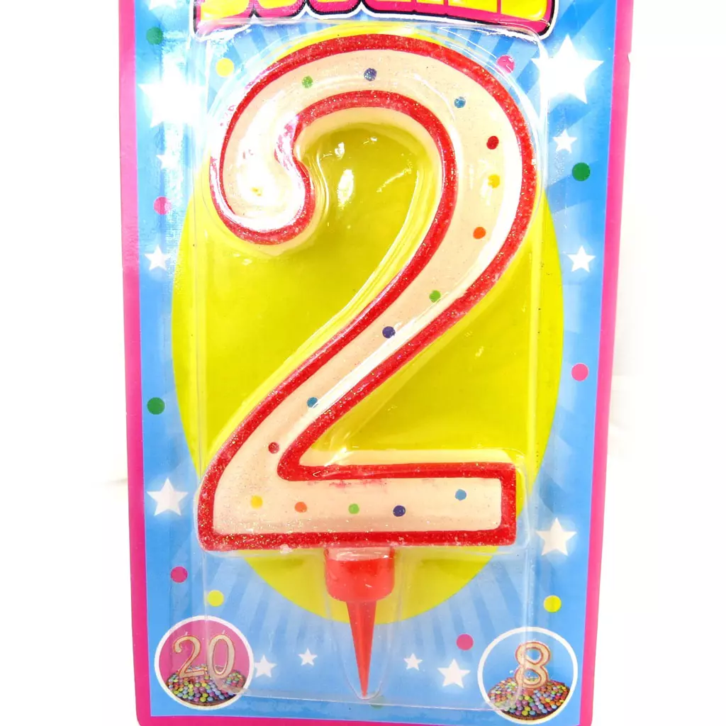 Les Trésors De Lily Bougie Géante '2' 16 Cm (couleur Selon Arrivage) [M5170]