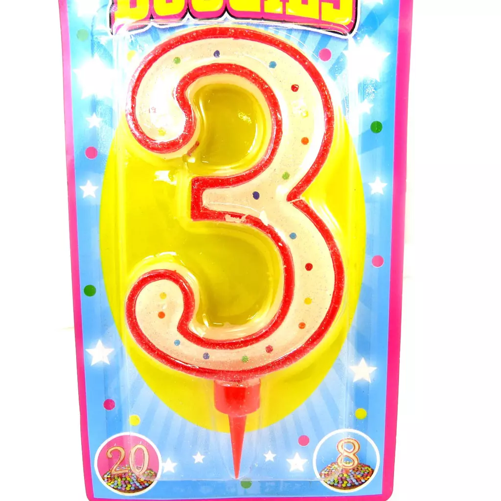 Les Trésors De Lily Bougie Géante '3' 16 Cm (couleur Selon Arrivage) [M5171]