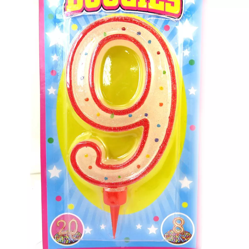 Les Trésors De Lily Bougie Géante '9' 16 Cm (couleur Selon Arrivage) [M5177]