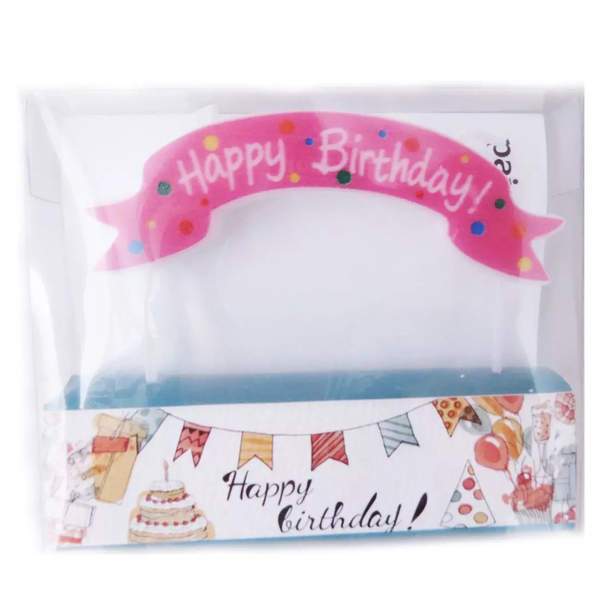 Les Trésors De Lily Bougie 'Happy Birthday' Rose (anniversaire) 9x3 Cm [A2699]
