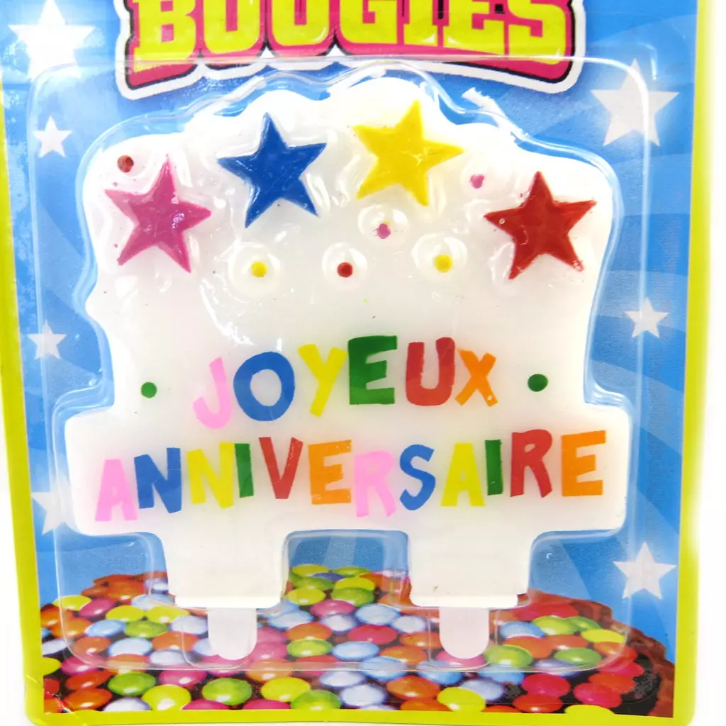 Les Trésors De Lily Bougie 'Joyeux Anniversaire' Totem 95x95 Mm [M5043]