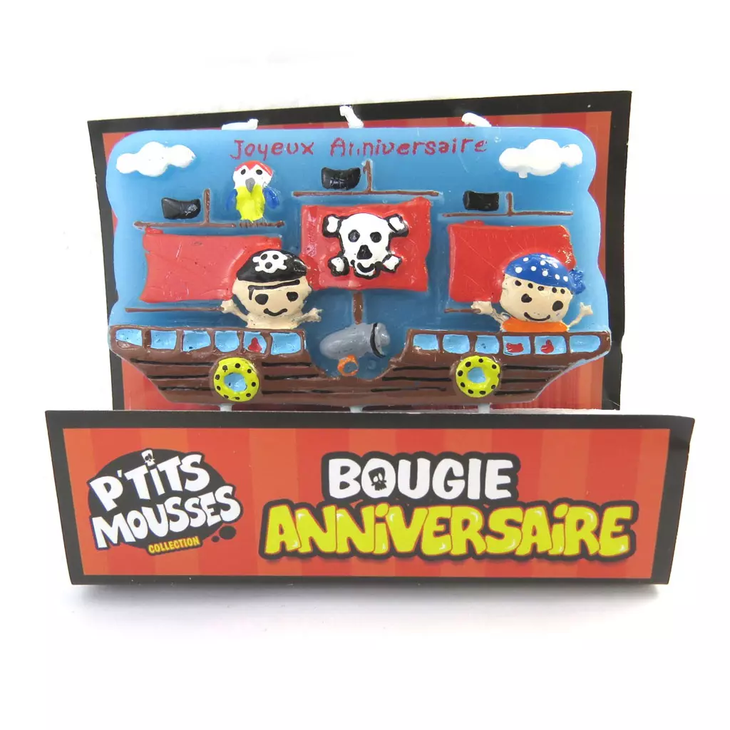 les trésors de lily Bougie 'Joyeux Anniversaire' totem pirate (85x8 cm) [M5211]