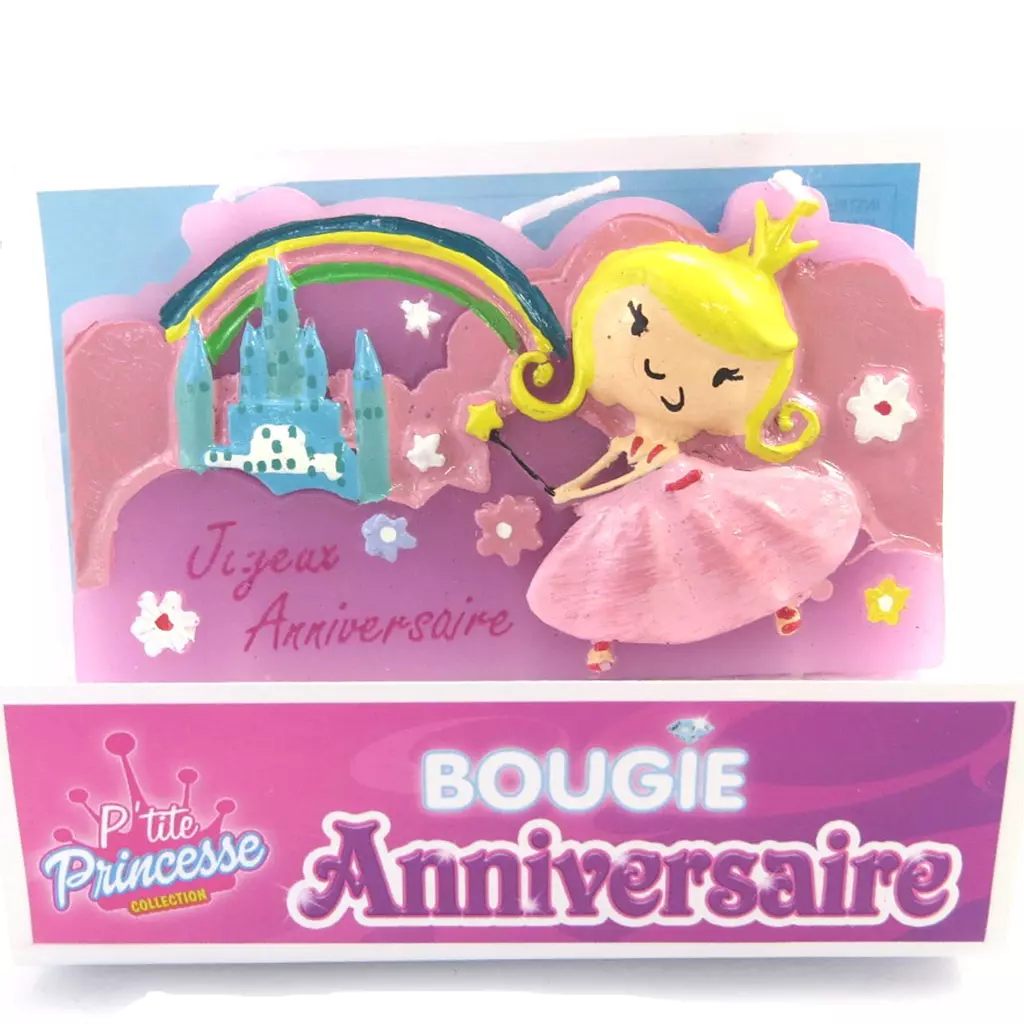 Les Trésors De Lily Bougie 'Joyeux Anniversaire' Totem Princesse (85x8 Cm) [M5216]