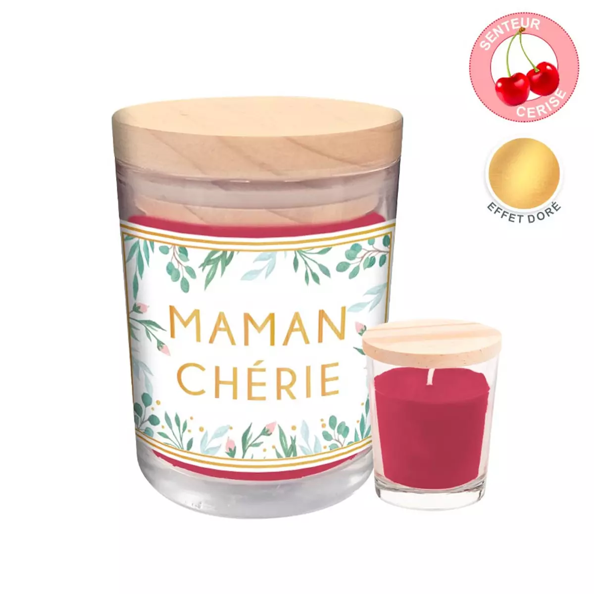 les trésors de lily Bougie parfumée 'Maman Chérie' 92x70 mm (cerise) [R3997]