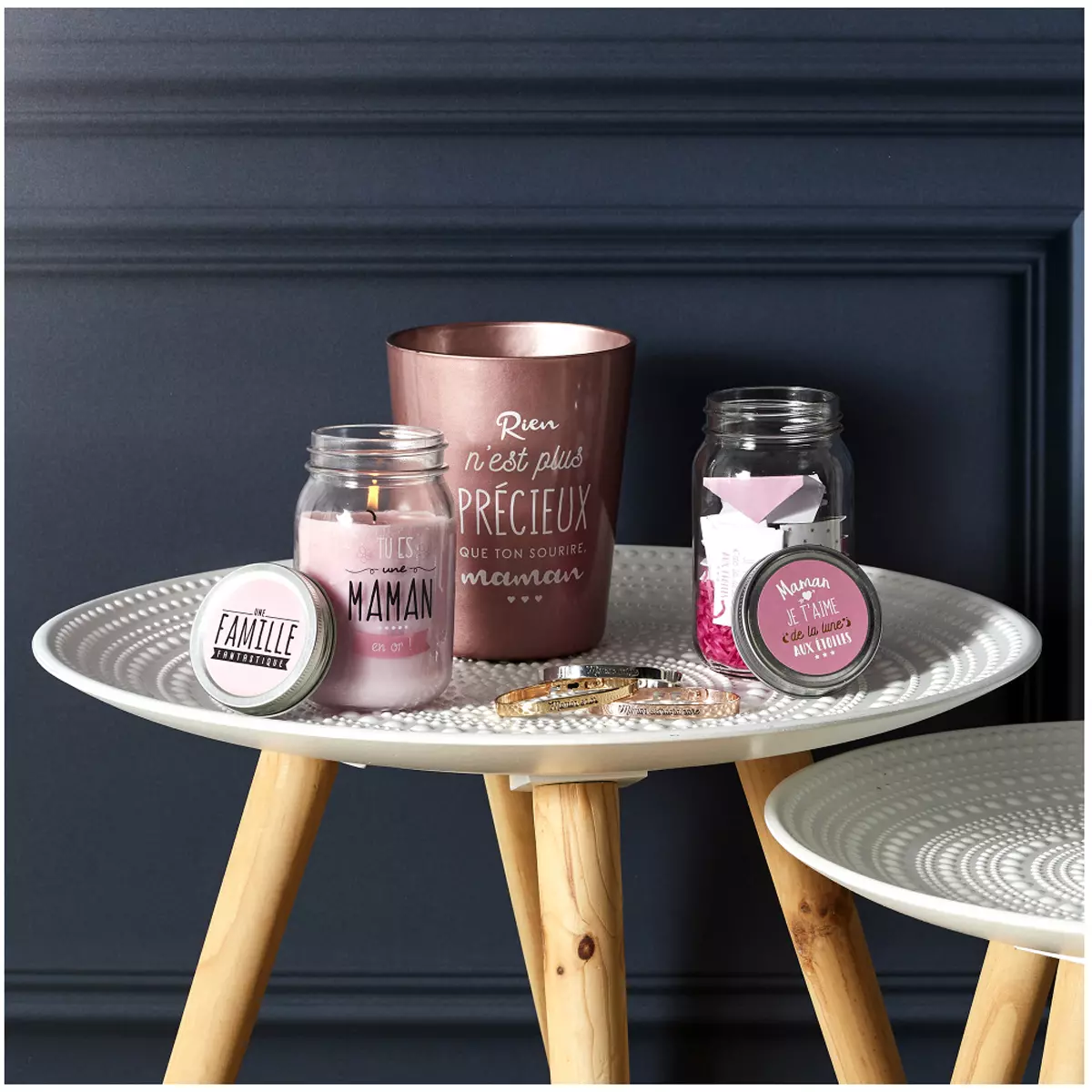 Les Trésors De Lily Bougie Parfumée Mason Jar 'Maman' (Tu Es Une Maman En Or ) 127x75 Cm [Q3954]
