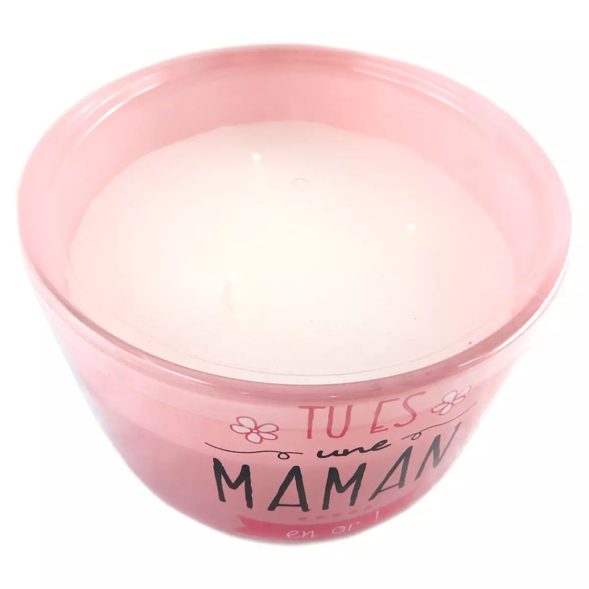 Les Trésors De Lily Bougie Parfumée Verre 'Messages' Rose (Tu Es Une Maman En Or ) 3 Mèches 125x8 Cm [Q0380]