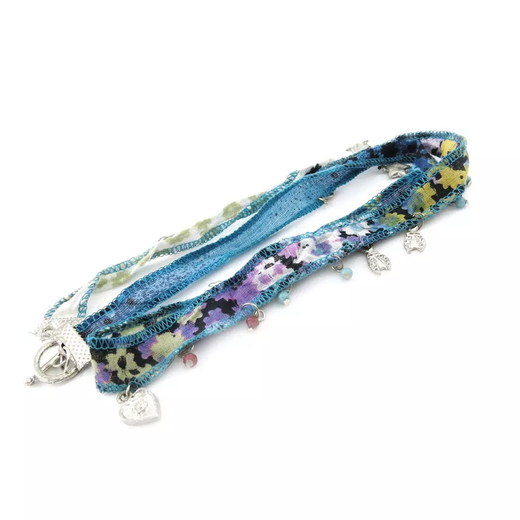 Les Trésors De Lily Bracelet 3 Tours 'Liberty' Bleu [J1229]