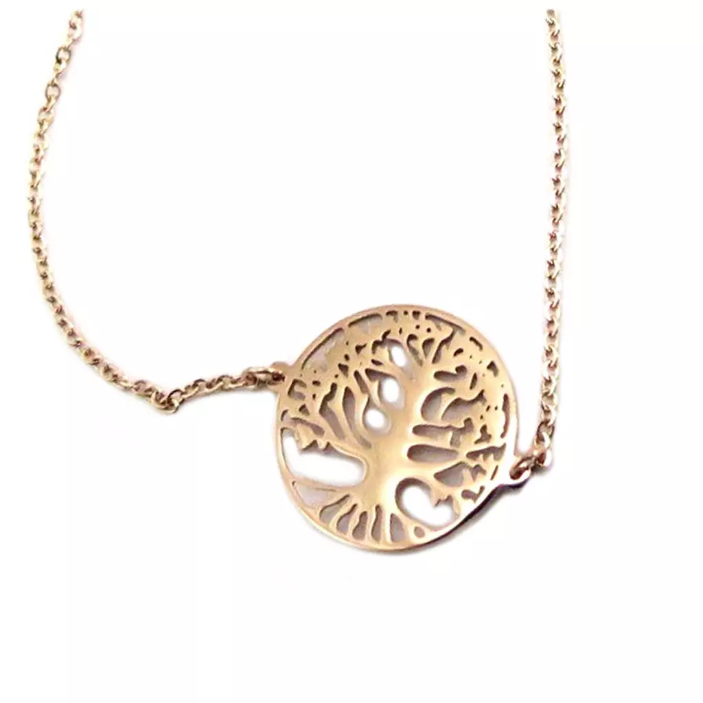 Les Trésors De Lily Bracelet Acier 'Arbre De Vie' Doré Rosé 16 Mm [P7713]