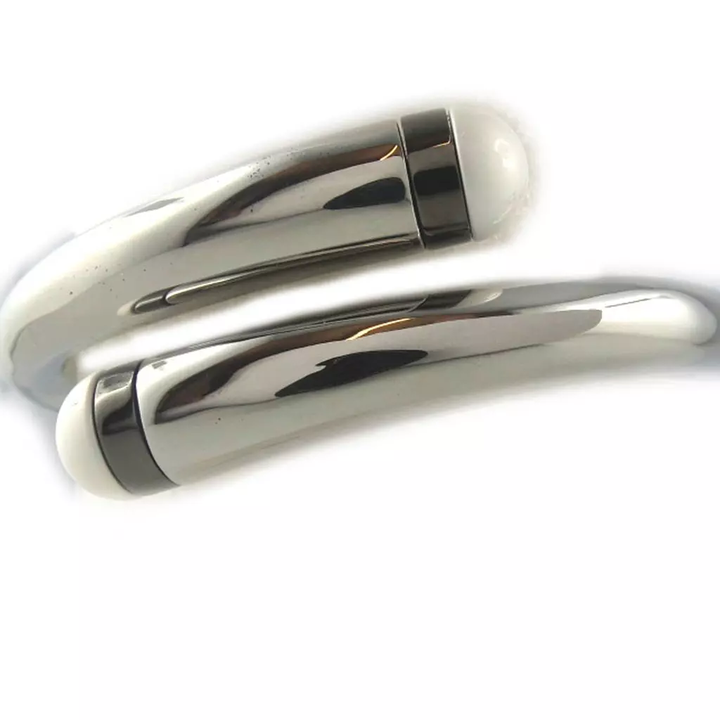 les trésors de lily Bracelet acier 'Calypso' blanc gris argenté (fleur) [L1304]