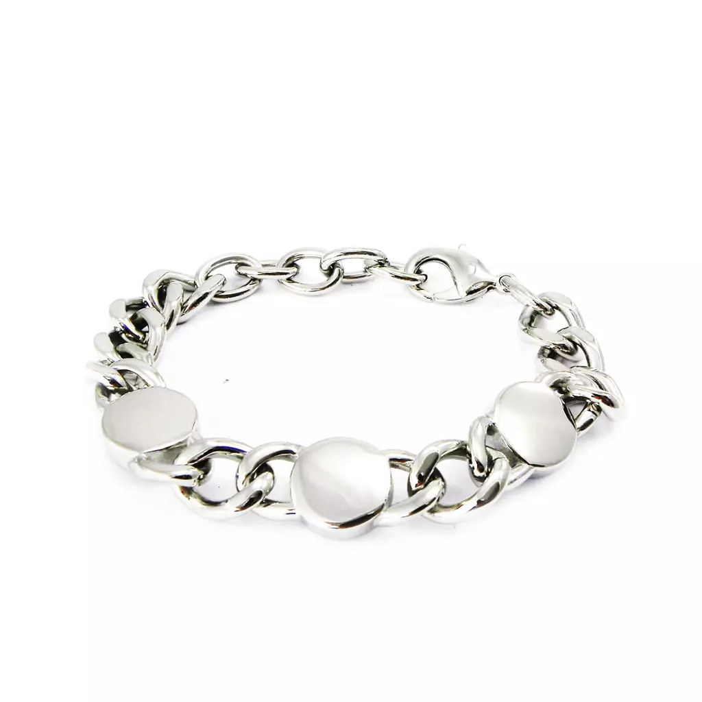 Les Trésors De Lily Bracelet Acier 'Calypso' Bleu Argenté [I2872]