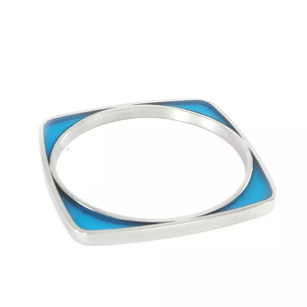 Les Trésors De Lily Bracelet Acier 'Calypso' Bleu Turquoise [I2887]