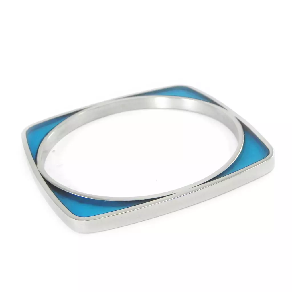 Les Trésors De Lily Bracelet Acier 'Calypso' Bleu Turquoise [I2887]