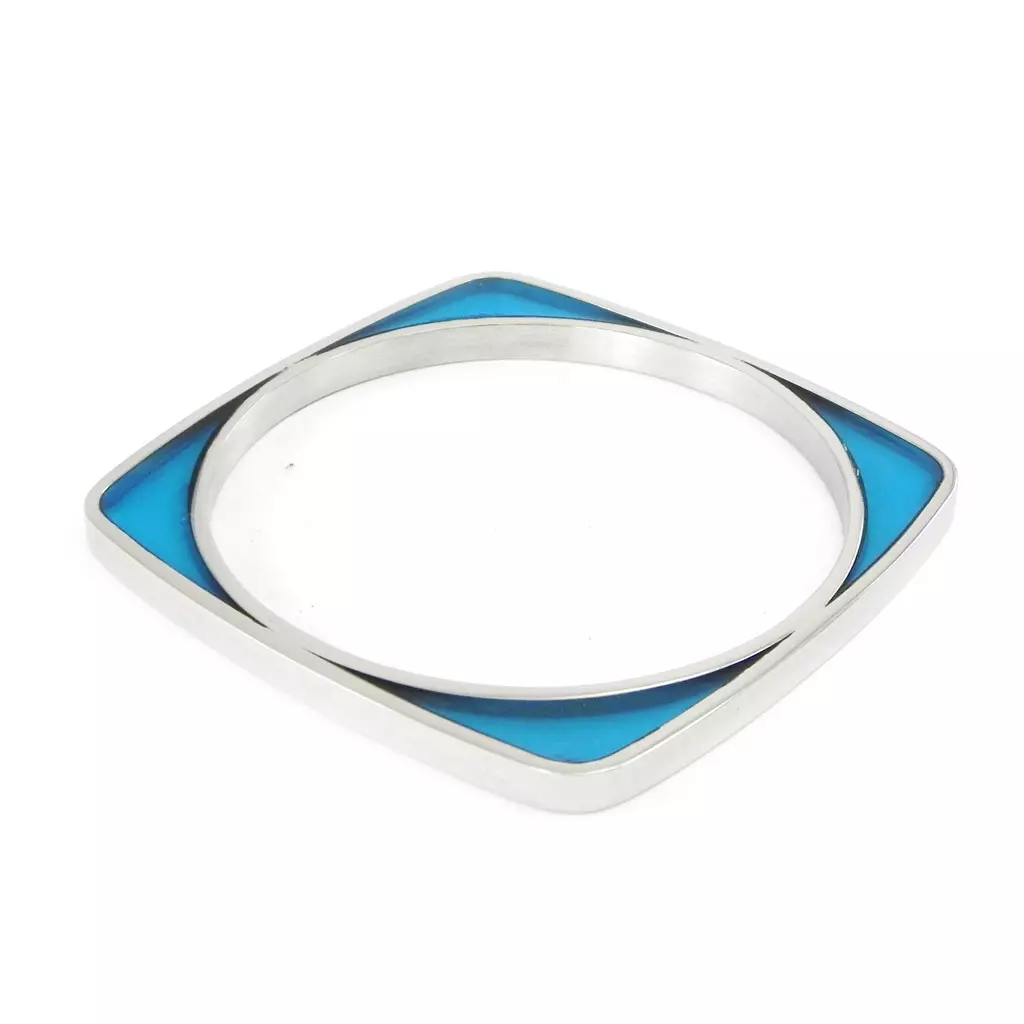 les trésors de lily Bracelet acier 'Calypso' bleu turquoise [I2887]