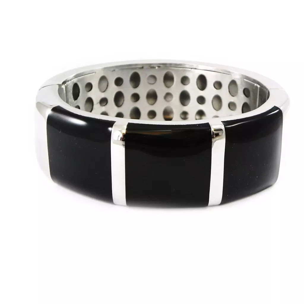 Les Trésors De Lily Bracelet Acier 'Calypso' Noir [I2898]