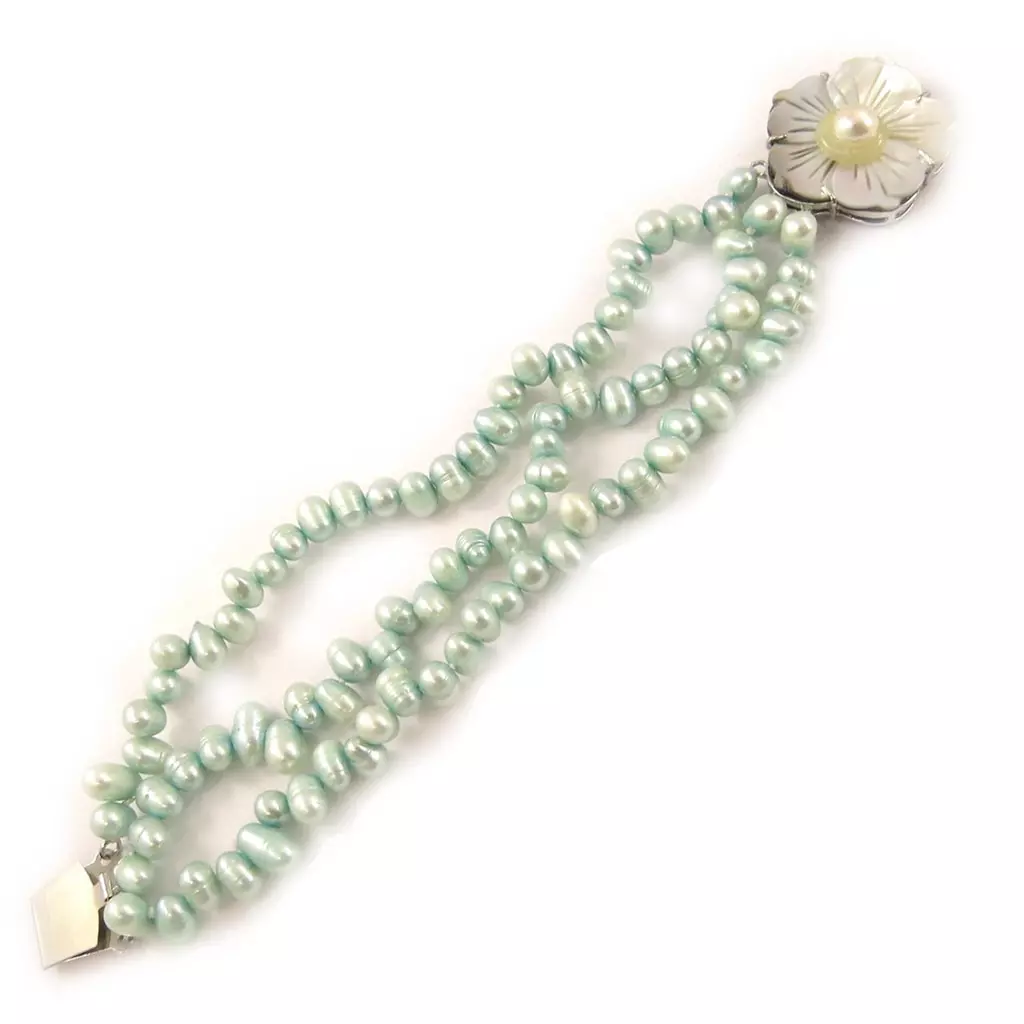 Les Trésors De Lily Bracelet 'Anaïs Biwa' Turquoise [C8935]