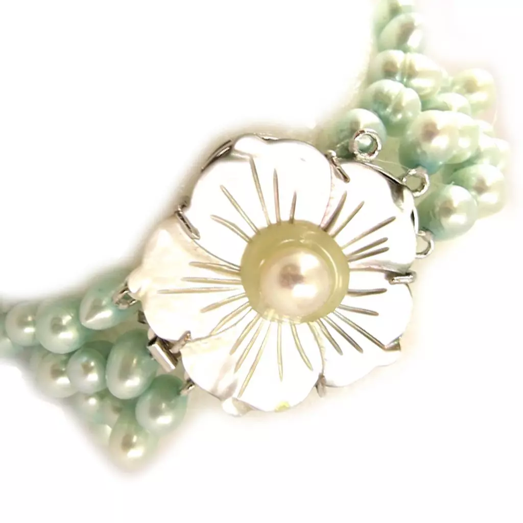 Les Trésors De Lily Bracelet 'Anaïs Biwa' Turquoise [C8935]
