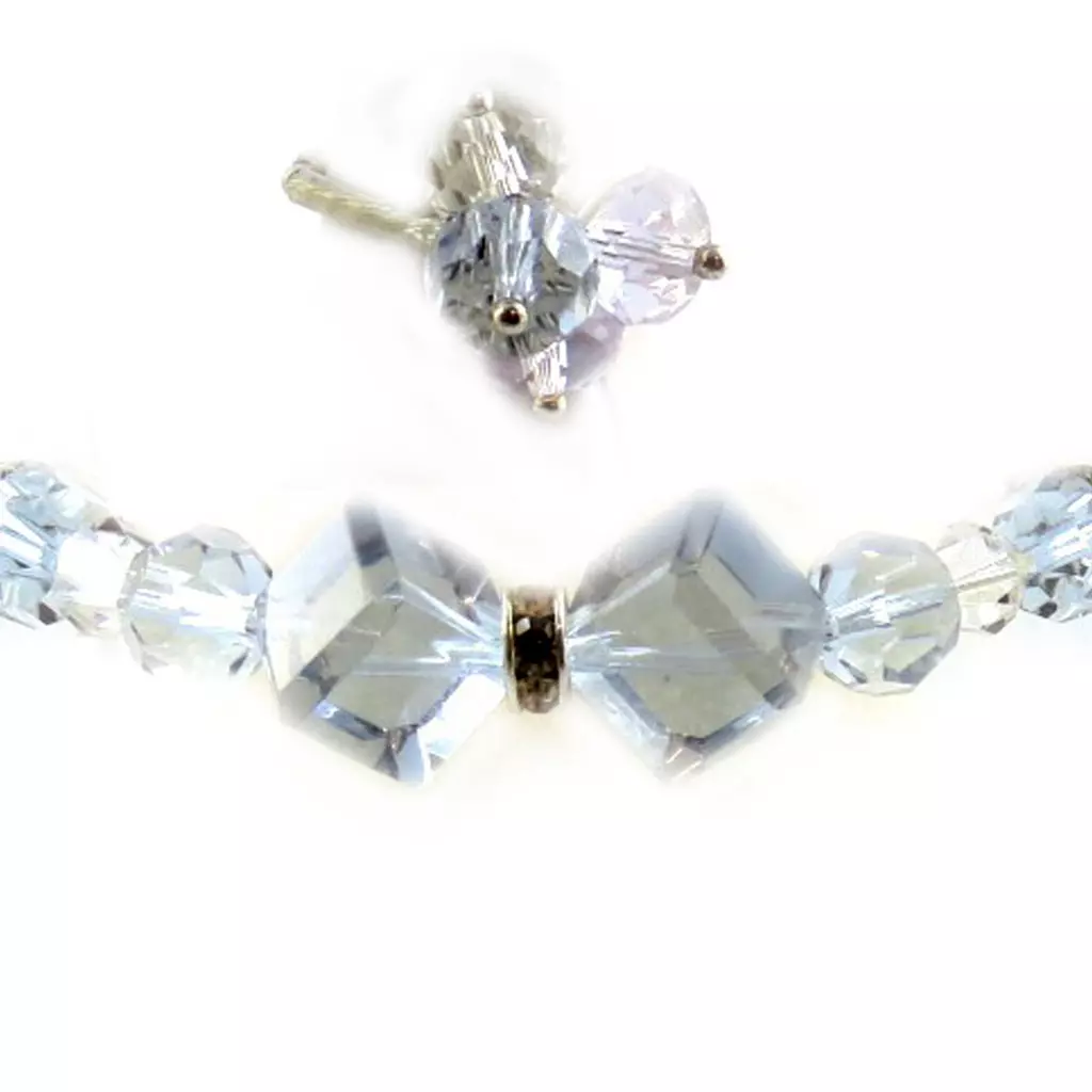les trésors de lily Bracelet + Bague 'Minéralia' Parme [E8856]