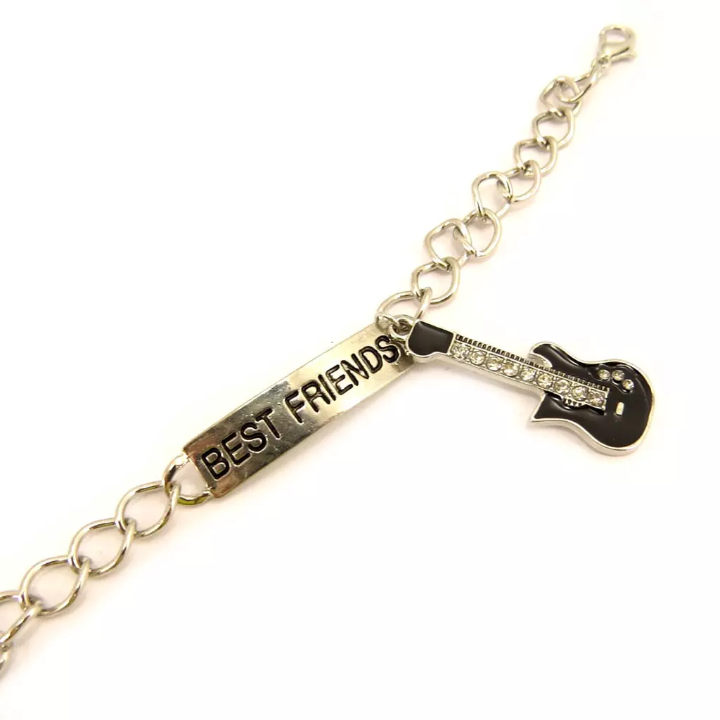 Les Trésors De Lily Bracelet 'Best Friends' Noir Argenté [L5165]