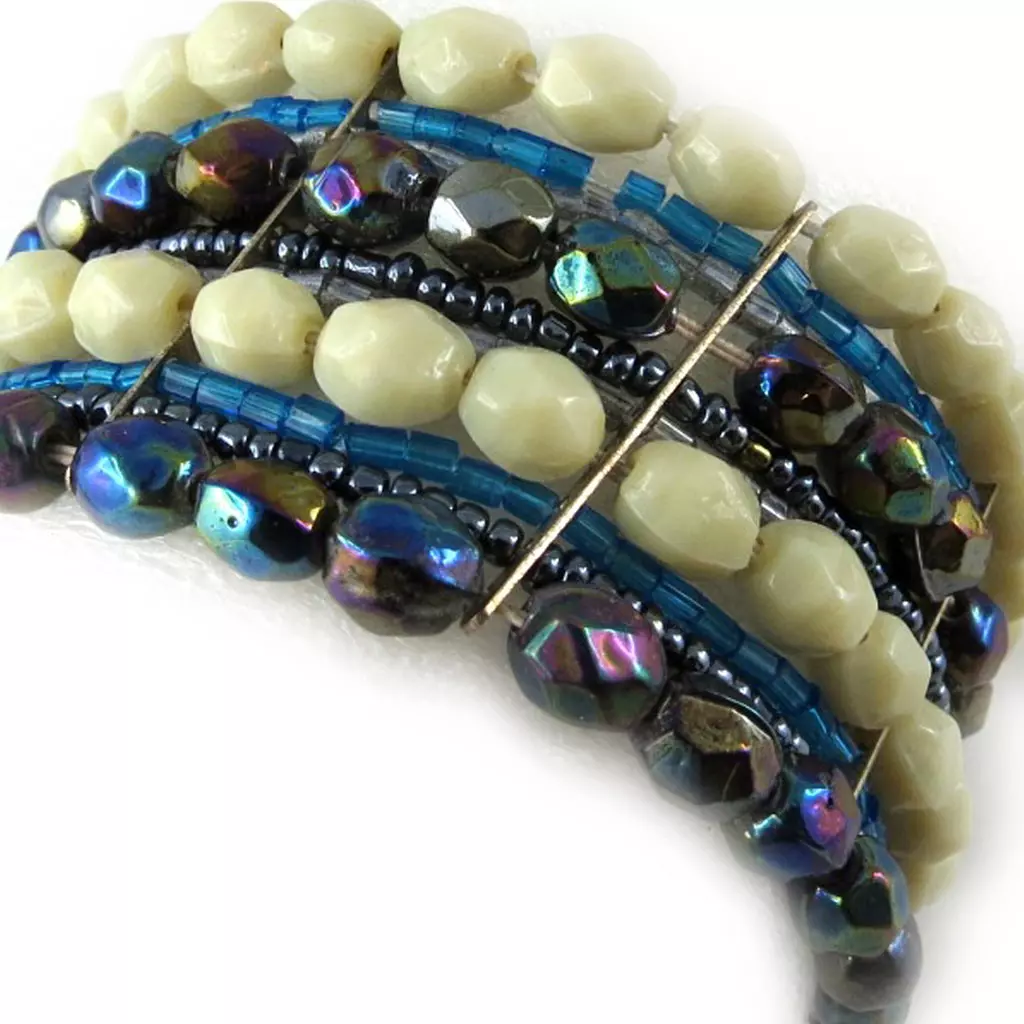 Les Trésors De Lily Bracelet 'Calcutta' Blanc Marine [B8214]