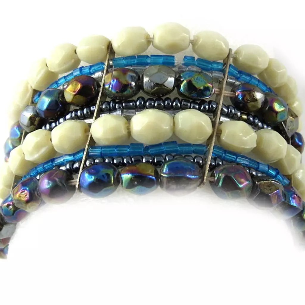 Les Trésors De Lily Bracelet 'Calcutta' Blanc Marine [B8214]