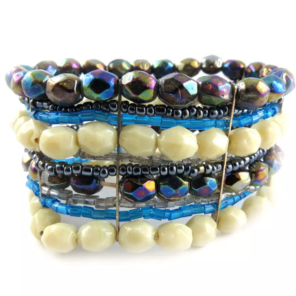 les trésors de lily Bracelet 'Calcutta' Blanc Marine [B8214]