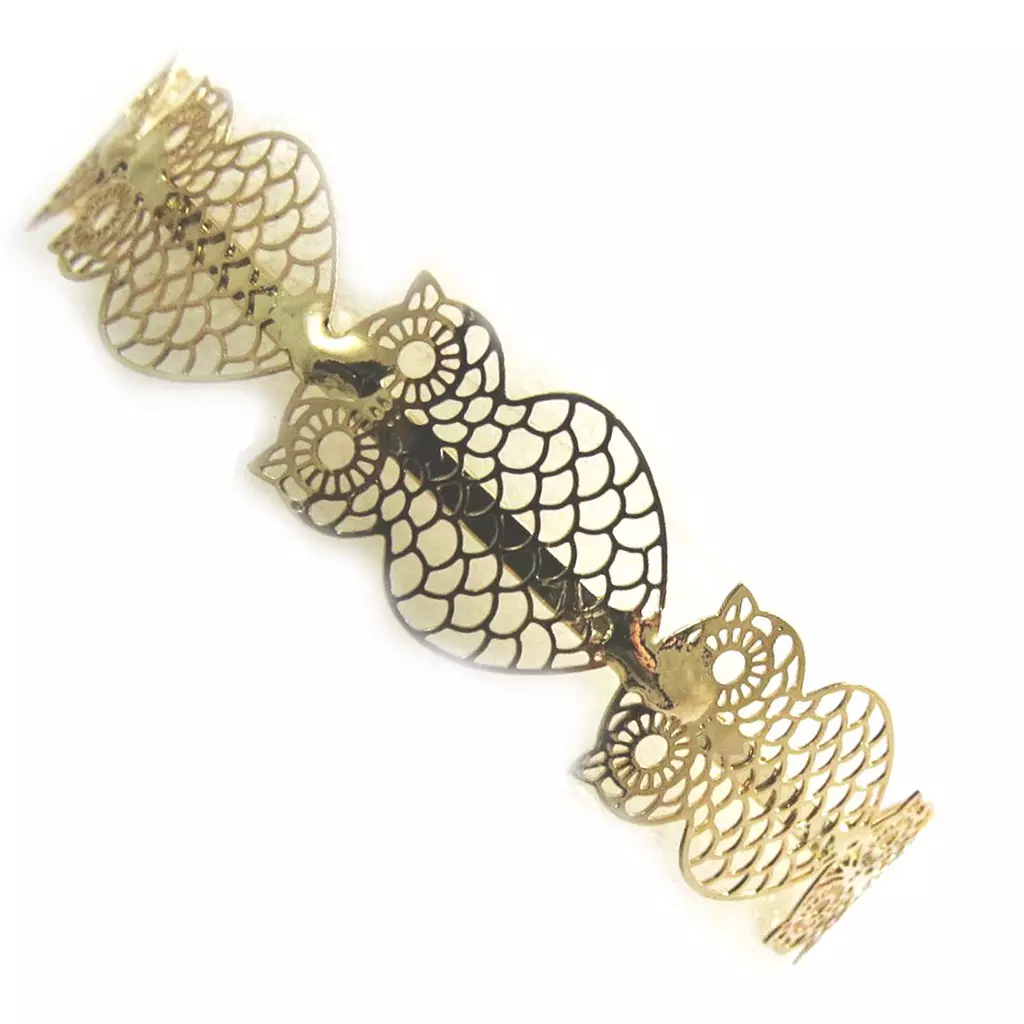 les trésors de lily Bracelet 'Carmen' doré (chouette) 12 mm [N3057]