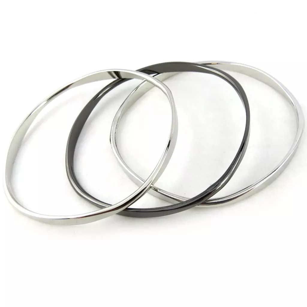 Les Trésors De Lily Bracelet 'Chorégraphie' Gris Argenté (3 Rangs) [N1013]