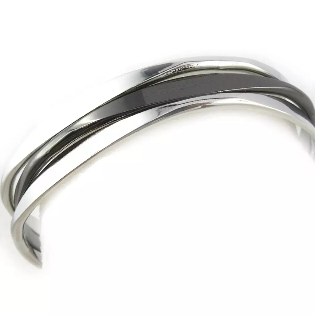 Les Trésors De Lily Bracelet 'Chorégraphie' Gris Argenté (3 Rangs) [N1013]