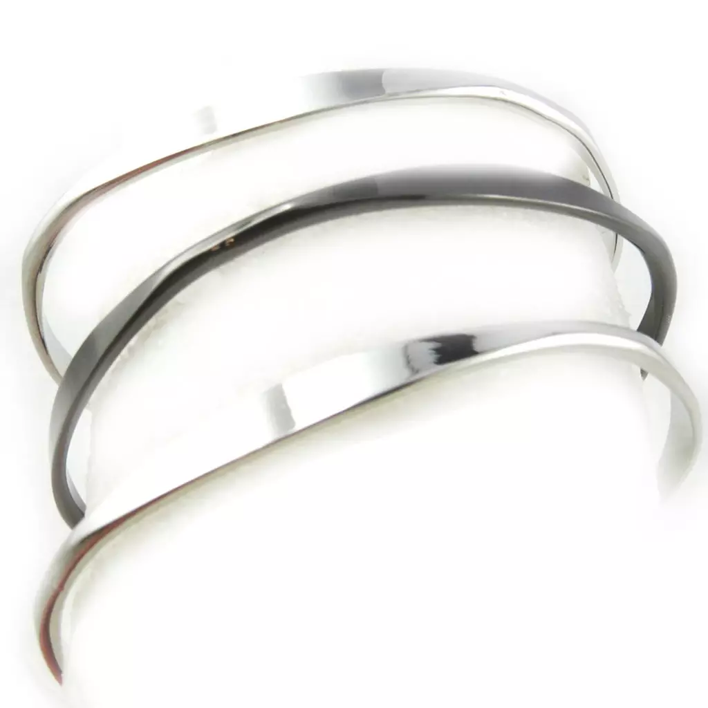 Les Trésors De Lily Bracelet 'Chorégraphie' Gris Argenté (3 Rangs) [N1013]