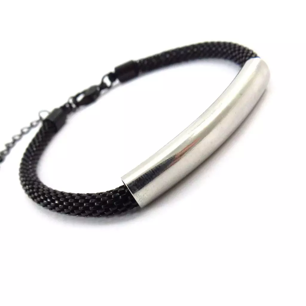 les trésors de lily Bracelet 'Chorégraphie' noir argenté [J6329]