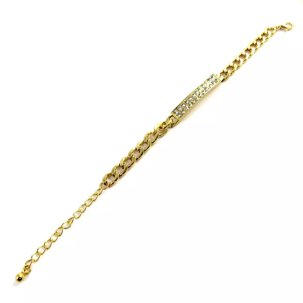 Les Trésors De Lily Bracelet 'Déesse' Blanc Doré [L7900]