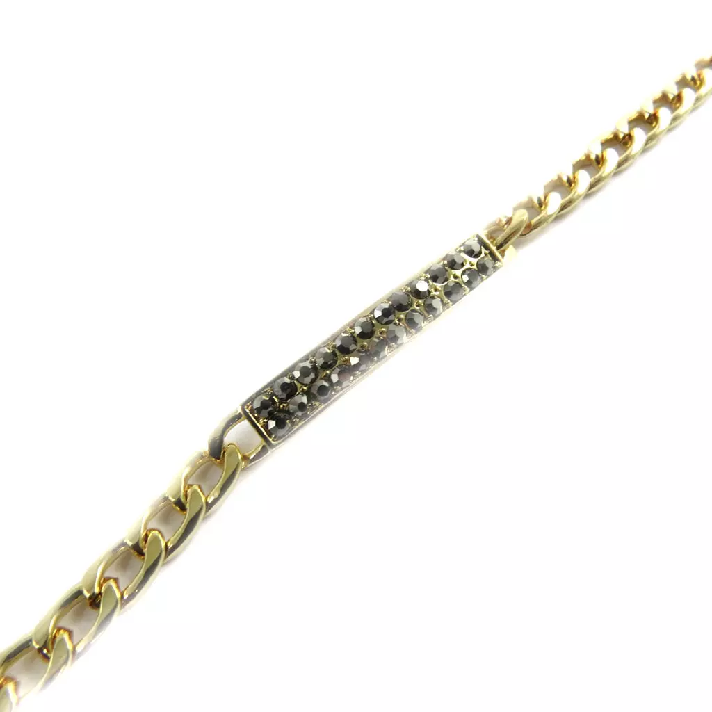 Les Trésors De Lily Bracelet 'Déesse' Gris Doré [L7959]