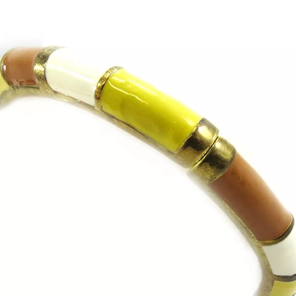 Les Trésors De Lily Bracelet 'Eleonore' Jaune Marron [E4346]