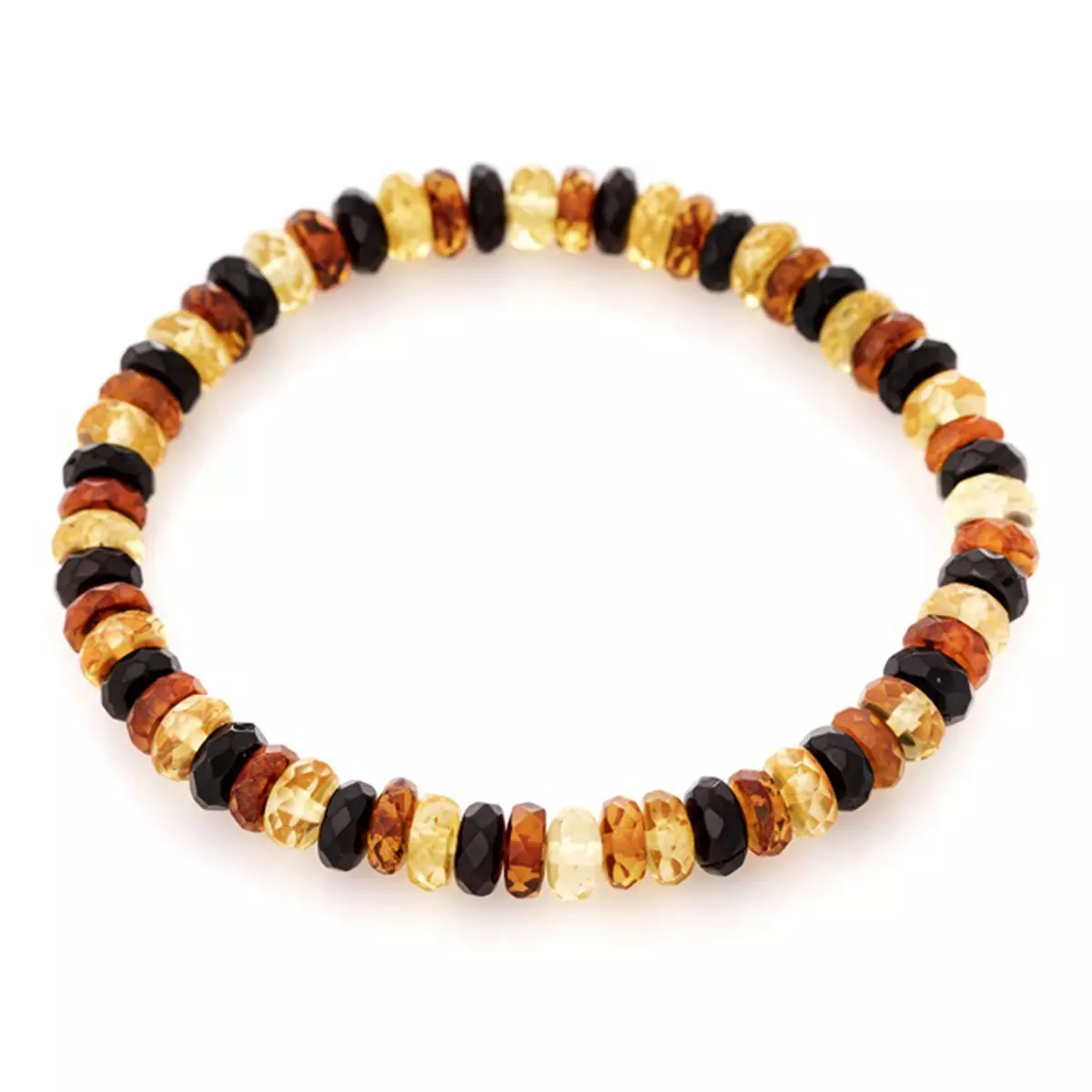 les trésors de lily Bracelet 'Inspiration' ambre 3 tons 6 mm [R3694]
