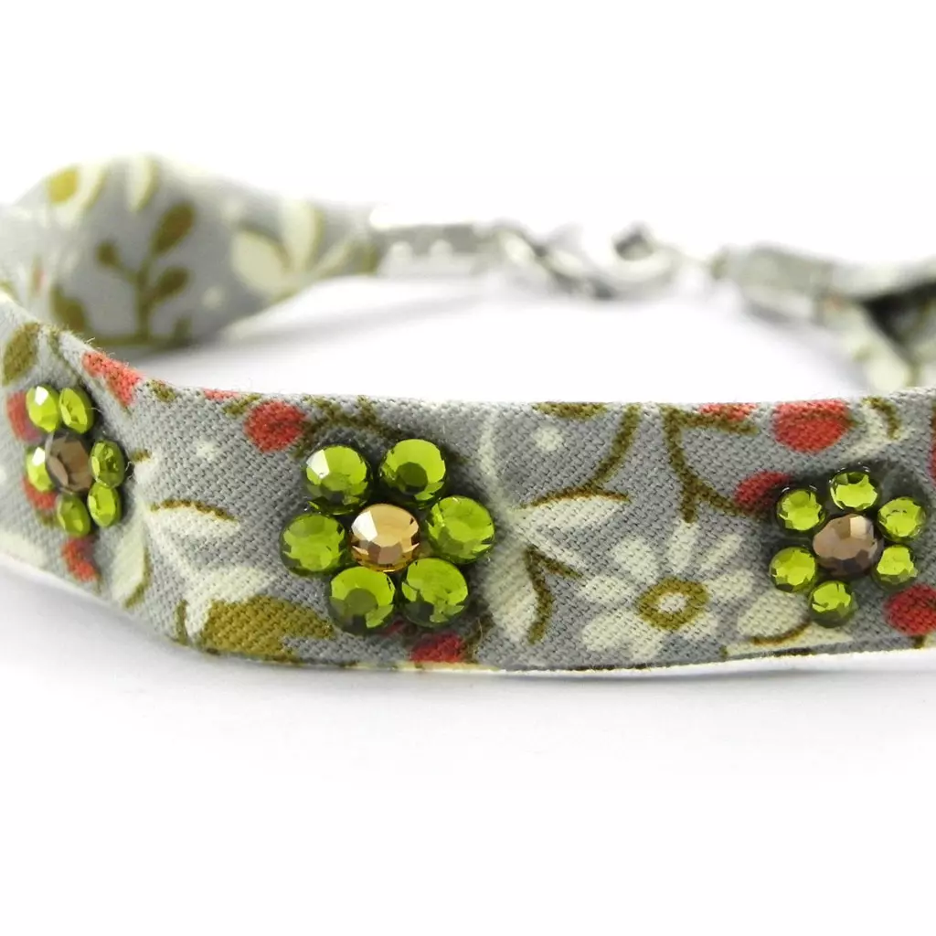 les trésors de lily Bracelet 'Liberty' vert strass [I2710]