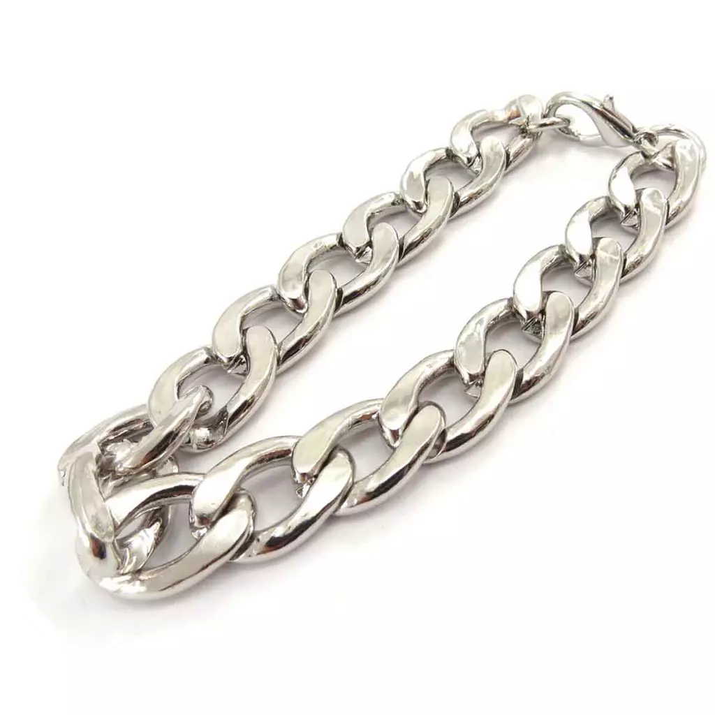 Les Trésors De Lily Bracelet 'Maille Gourmette' Argenté [J7042]