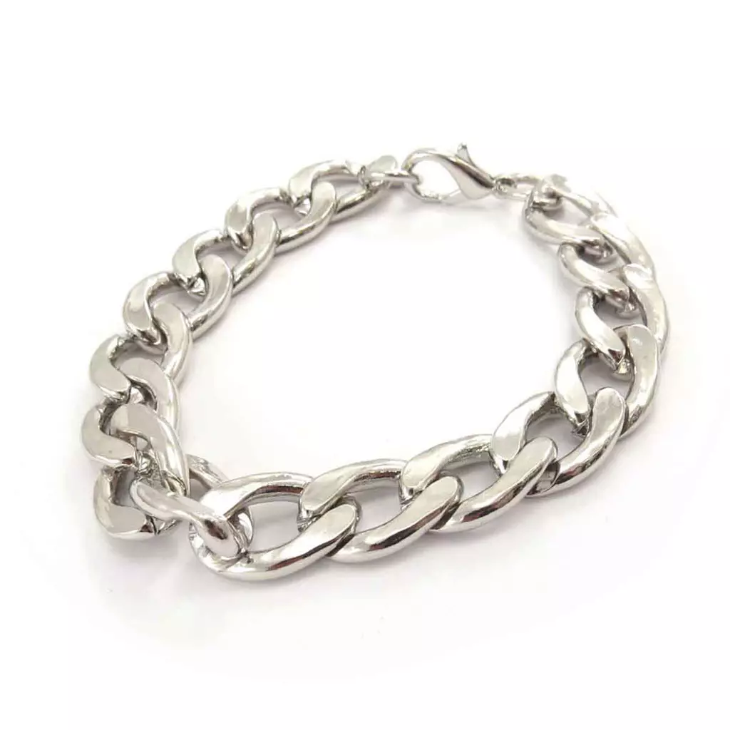 les trésors de lily Bracelet 'Maille Gourmette' Argenté [J7042]