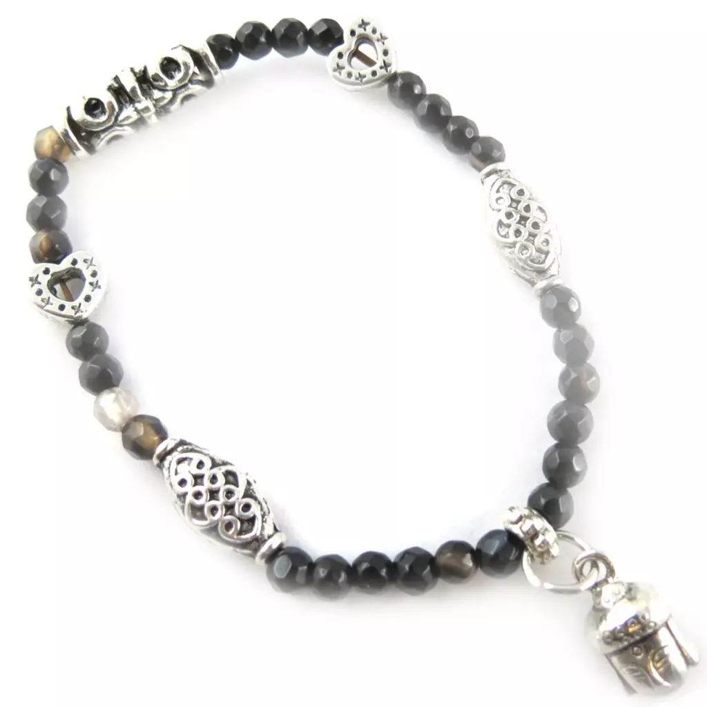 Les Trésors De Lily Bracelet 'Minéralia' Agate Marron [K7287]