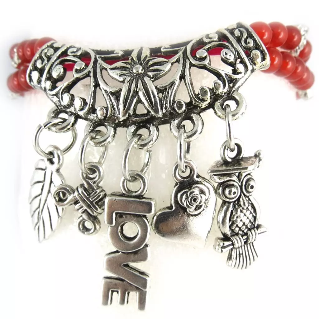 Les Trésors De Lily Bracelet 'Minéralia' Agate Rouge [K7281]