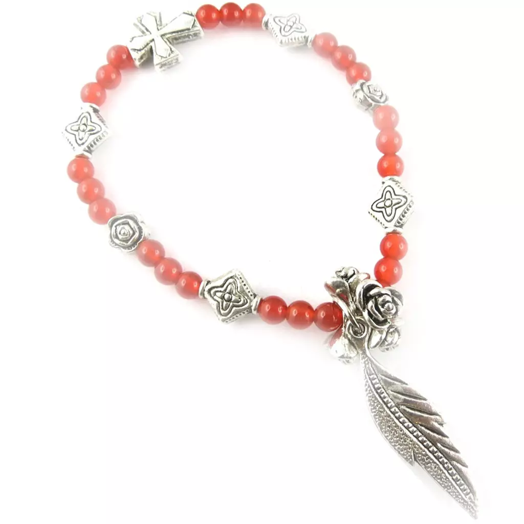 Les Trésors De Lily Bracelet 'Minéralia' Agate Rouge [K7293]