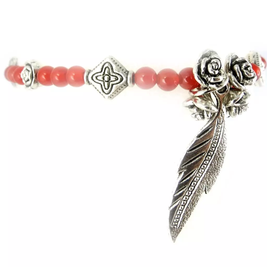 Les Trésors De Lily Bracelet 'Minéralia' Agate Rouge [K7293]