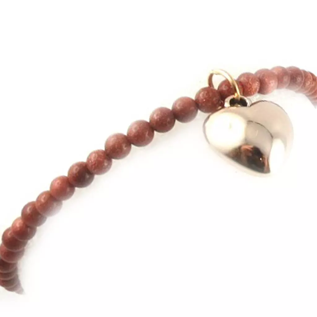 Les Trésors De Lily Bracelet 'Minéralia' Marron (coeur) [K7637]